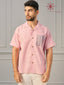 Men’s Pink Khadi Cotton Shirt With Patch Pocket