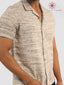 Men’s B&W Khadi Cotton Shirt With Cuban Collar