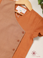 Boy’s Orange And Brown Khadi Cotton Overlapped Shirt