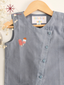 Girl’s Khadi Cotton Grey Sleeveless Top