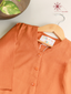 Girl’s Khadi Cotton Orange Bell Sleeves Top