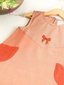 Girl’s Khadi Cotton Orange Dress With Patch Pocket And Yoke