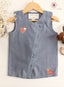 Girl’s Khadi Cotton Grey Sleeveless Top