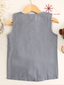 Girl’s Khadi Cotton Grey Sleeveless Top