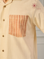 Men’s Beige Khadi Cotton Shirt With Patch Pocket