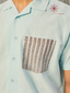 Men’s Light Blue Khadi Cotton Shirt With Patch Pocket