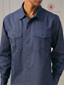 Men’s Navy Blue Khadi Cotton Full Sleeve Shirt With Double Pocket