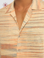 Men’s Orange And Blue Khadi Cotton Shirt With Cuban Collar