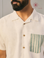 Men’s White Khadi Cotton Shirt With Patch Pocket