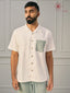 Men’s White Khadi Cotton Shirt With Patch Pocket