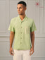 Men’s Pastel Green Khadi Cotton Shirt With Patch Pocket