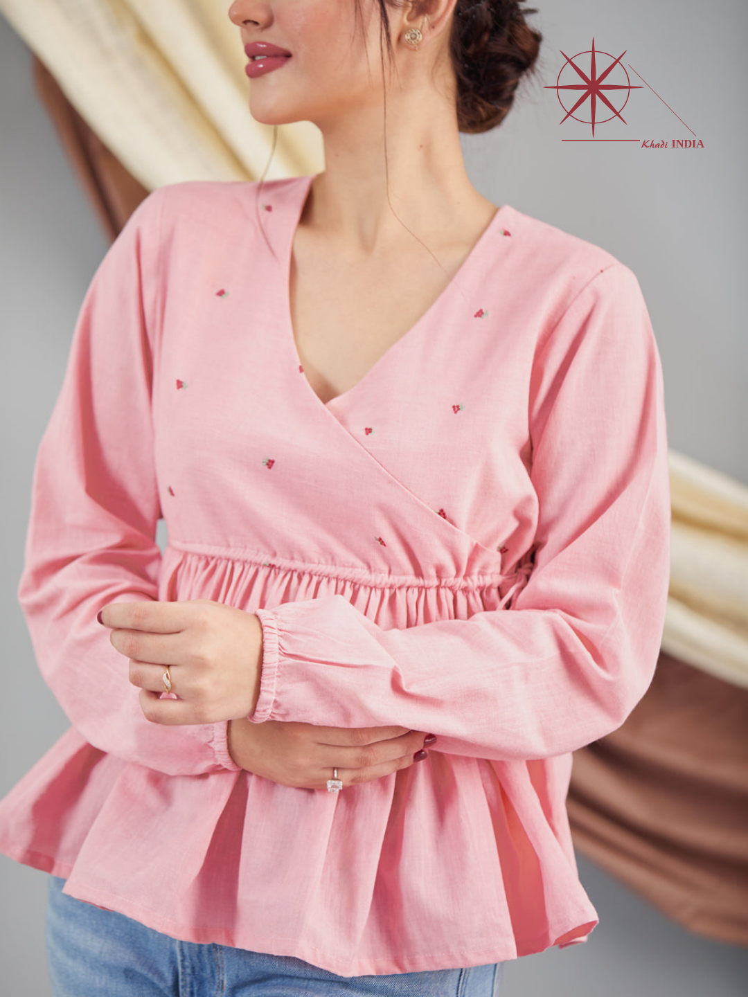 khaadi peplum top