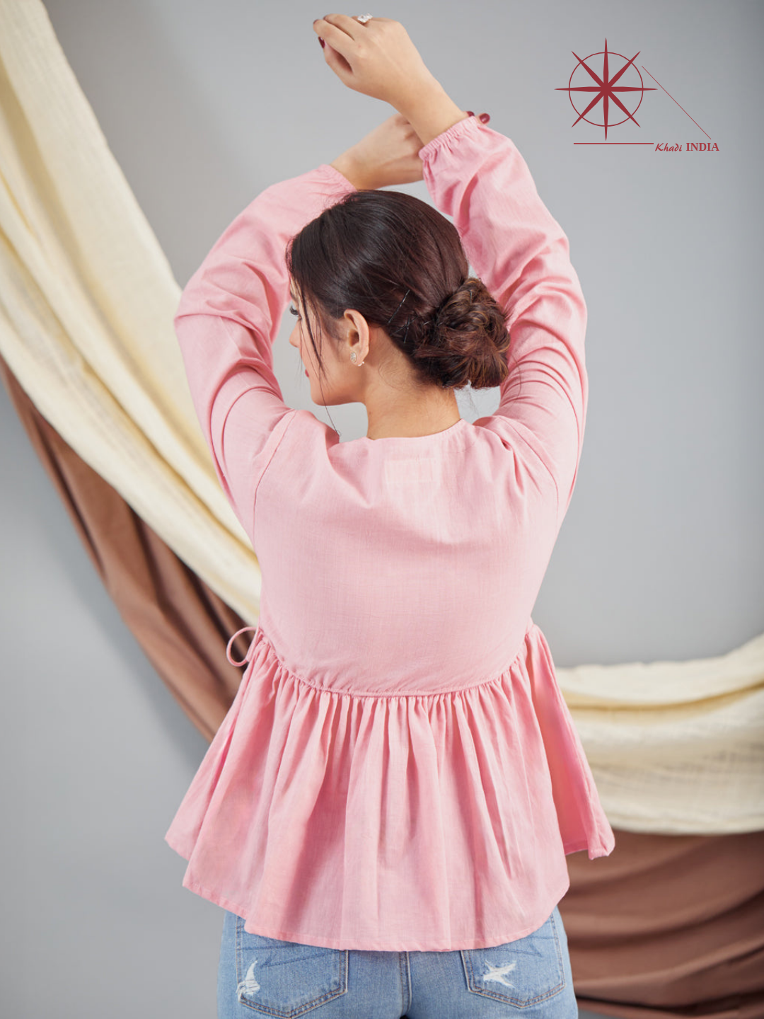 khaadi peplum top